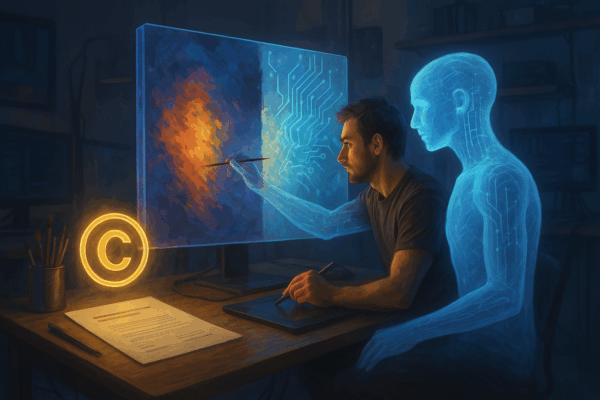 Obra Criada por IA Tem Direitos Autorais? Entenda Como a Lei Trata as Criações com Inteligência Artificial